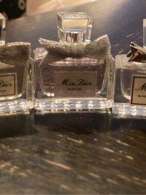 Dior Miss Dior Miniature Perfume Bottle Clear Glass with Pale Pink Liquid